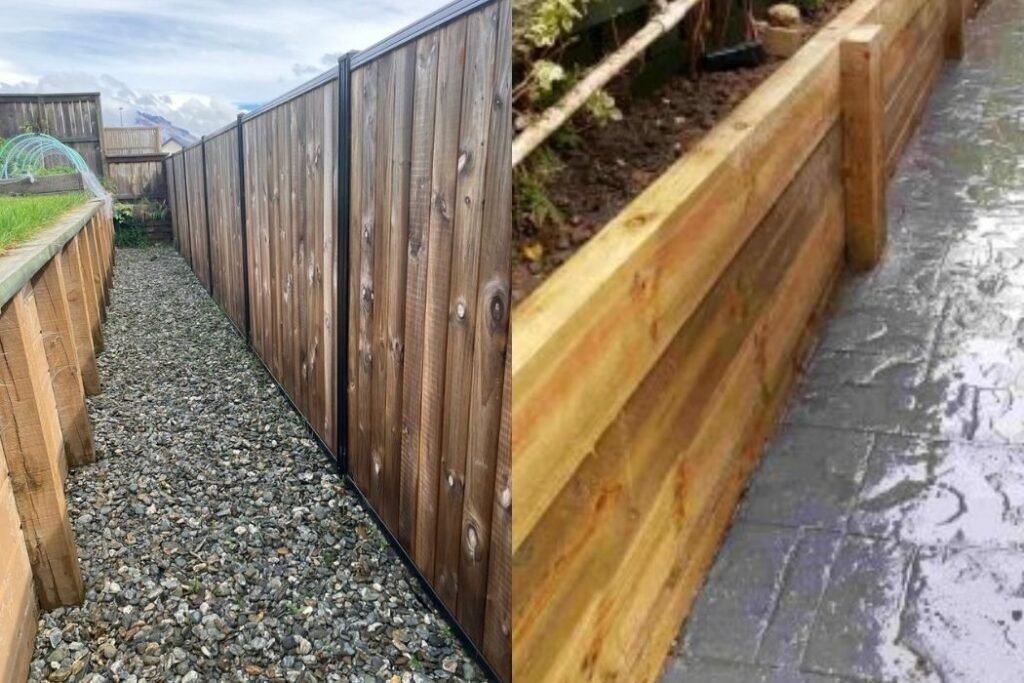 Timber Fencing Installation Melbourne showing a solid H4 Plinth Board