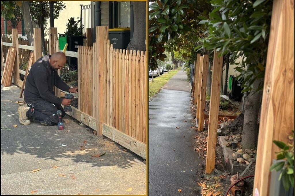 Timber Fencing Installation Melbourne showing Laided and Capped finish